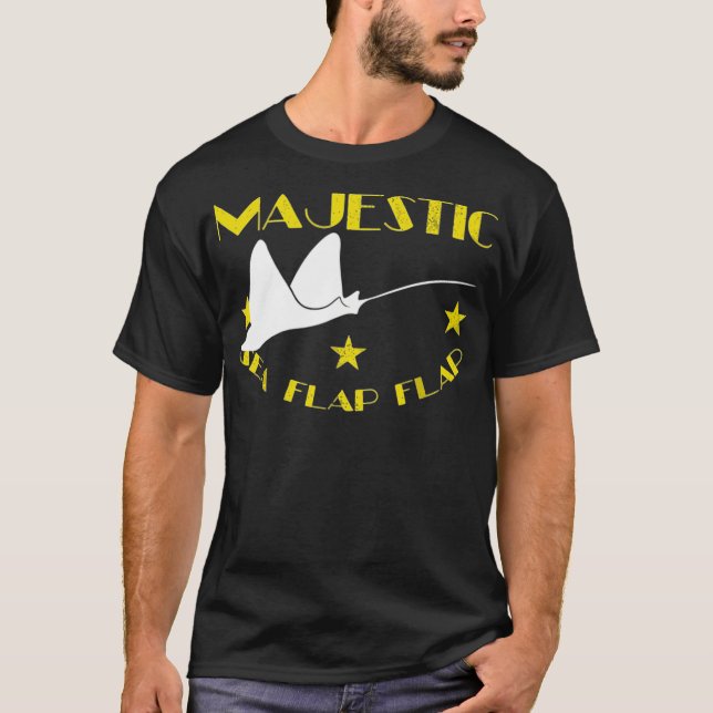 Camiseta Majestic Sea Flap Sea Animal Lover Manta Ray (Anverso)