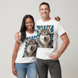 Camiseta Majestic Siberian Husky Portrait - Artistic Men's 