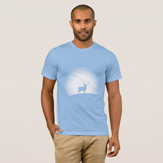 Camiseta Majestic Stag Silhouette Under Lunar Light (Anverso completo)