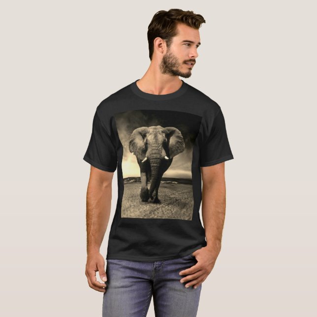 Camiseta Majestic Wild Bull Elephant (Anverso completo)