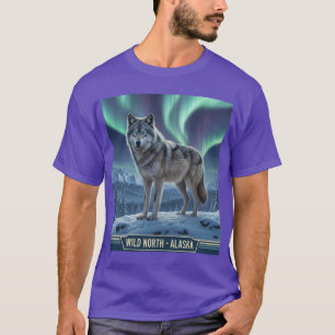 Camiseta Majestic Wolf 🌌 ❄️   Arte de vida silvestre de la
