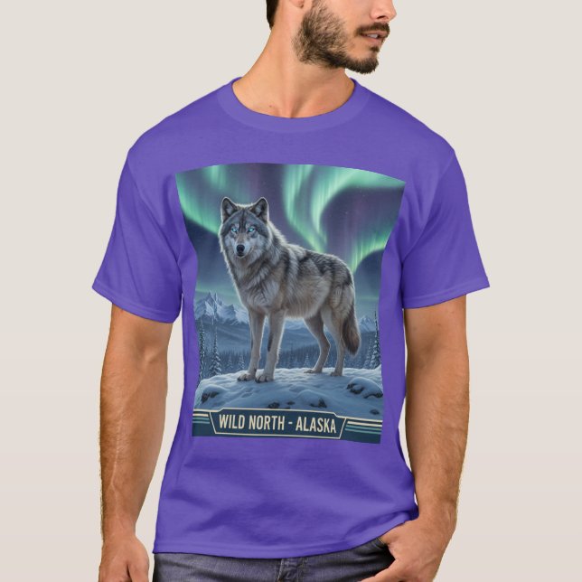 Camiseta Majestic Wolf 🌌 ❄️ | Arte de vida silvestre de la (Anverso)