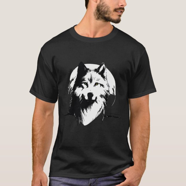 Camiseta Majestic Wolf Retrato Artístico (Anverso)