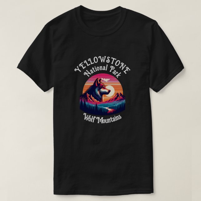 Camiseta Majestic Wolf Roaming en el atardecer (Diseño del anverso)
