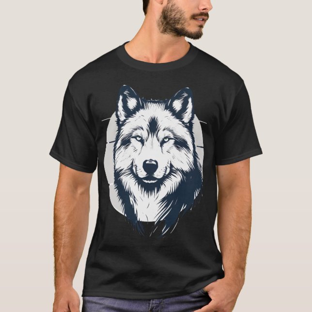 Camiseta Majestic Wolf  - Tribal Graphic, Unisex (Anverso)