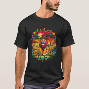 Camiseta Majestuosa aventura africana de león Safari