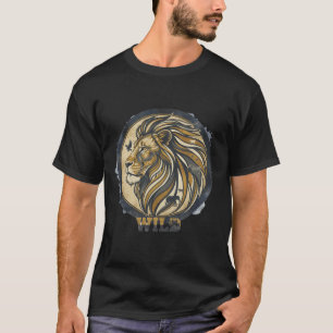 Camiseta Majestuosa Cabeza de León Arte Tribal 