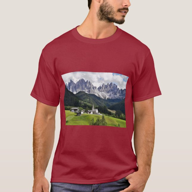 Camiseta majestuosa de la montaña Dolomitas (Anverso)