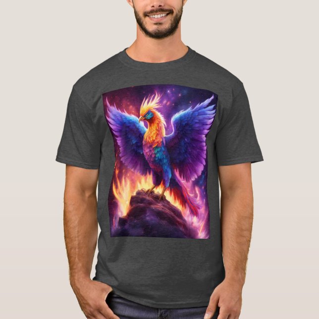 Camiseta "Majestuosa Resurgimiento Fénix: Penc Vibrante De  (Anverso)