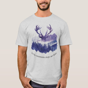 Camiseta Majestuosa Selva de Acuarela de Deer - Silhouette