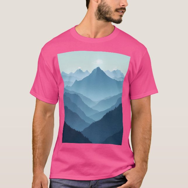Camiseta Majestuosa Serenidad De Los Picos De Las Montañas  (Anverso)