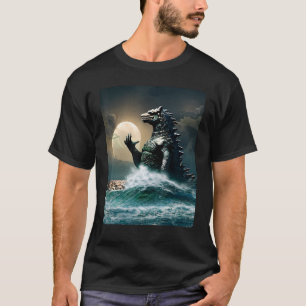 Camiseta Majestuoso arte ondulado El gran monstruo de Kanag