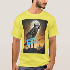 Camiseta Majestuoso aullido de lobo en la luna - Sonata de