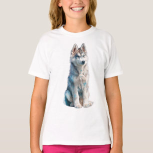 Camiseta Majestuoso cachorro de husky siberiano de ojos azu