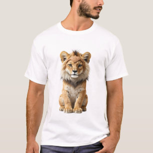 Camiseta Majestuoso cachorro de león con diadema tribal