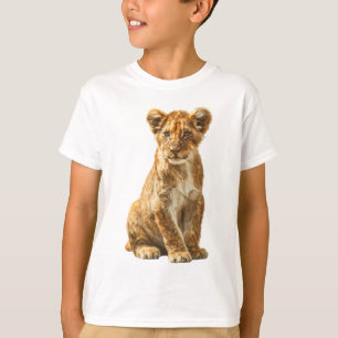 Camiseta Majestuoso cachorro de león dorado valientes niños