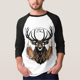 Camiseta Majestuoso Ciervo – Poder Minimalista de la Natura