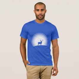 Camiseta Majestuoso Ciervo Silueta Bajo Luz Lunar
