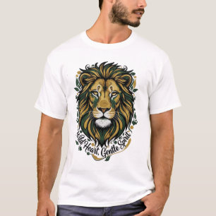 Camiseta Majestuoso Corazón Salvaje Espíritu Suave León Cab