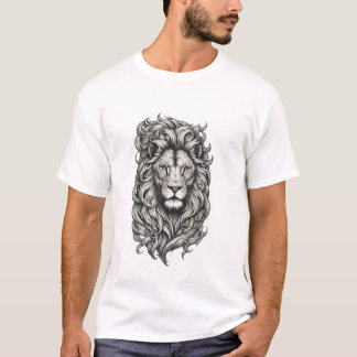 Camiseta Majestuoso diseño de tatuaje de amistad con leones