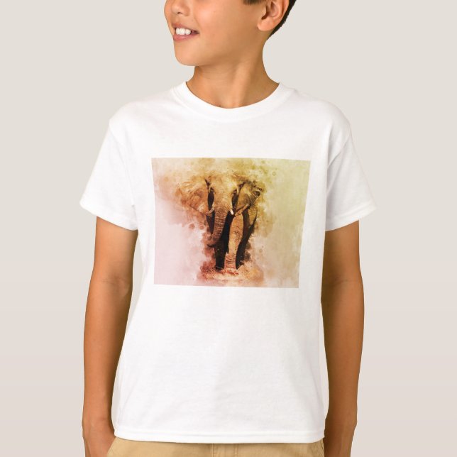 Camiseta Majestuoso Elefante Africano Masculino (Anverso)