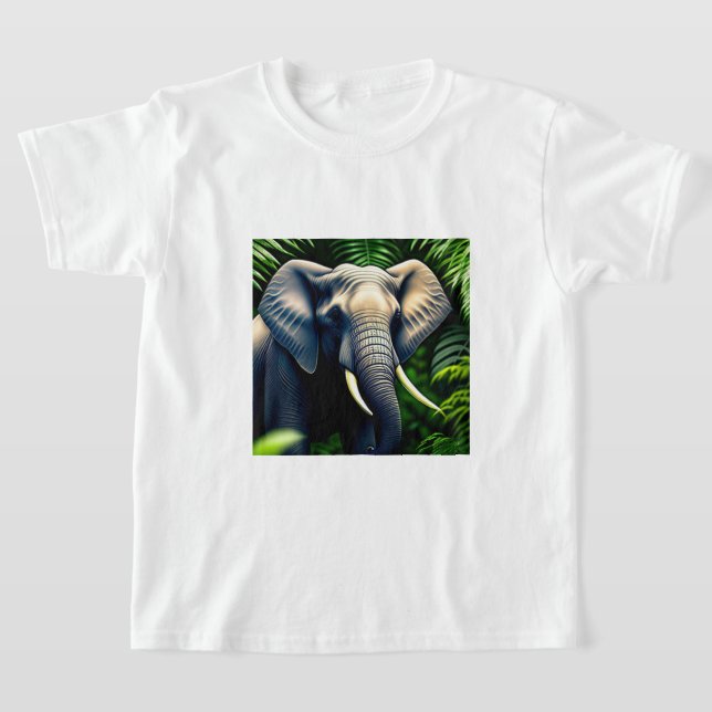 Camiseta Majestuoso Elefante De La Selva - Salvaje Y Libre (Distribución)