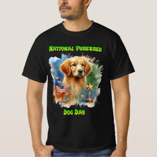 Camiseta Majestuoso Golden Retriever con trofeo y estrellas