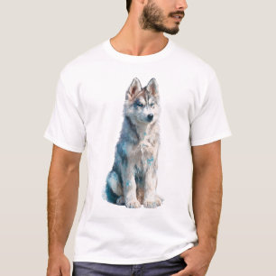 Camiseta Majestuoso Husky de ojos azules Espíritu Ártico Ho