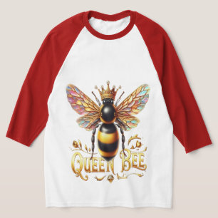 Camiseta Majestuoso Ilustracion Queen Bee con corona