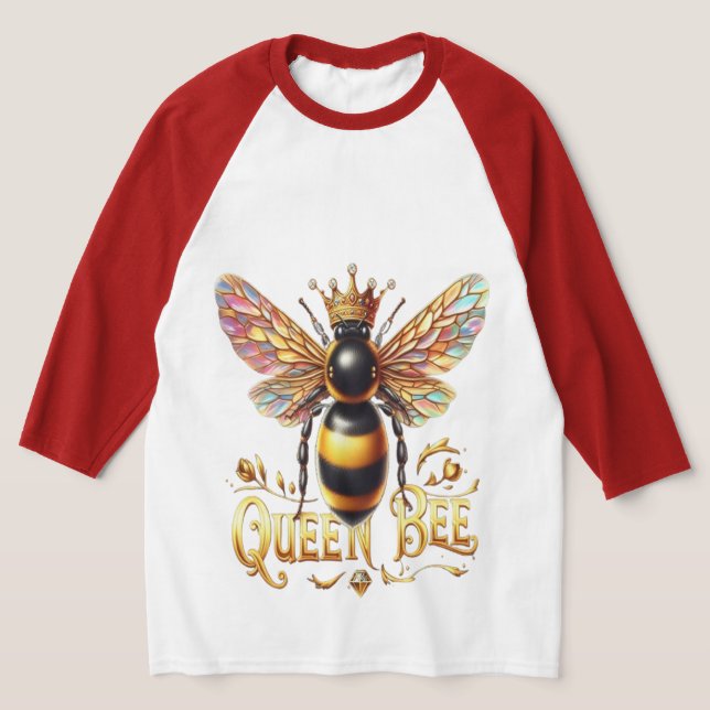 Camiseta Majestuoso Ilustracion Queen Bee con corona (Distribución)