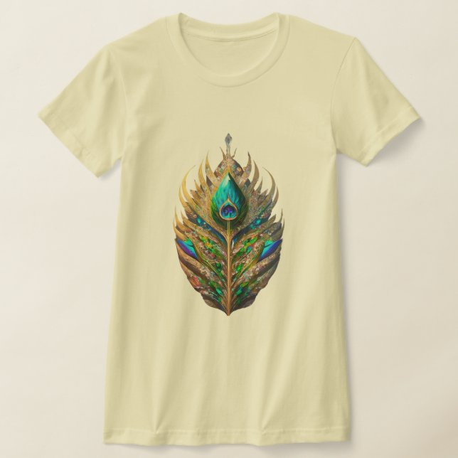 Camiseta Majestuoso juego delgado de las mujeres con plumas (Distribución)