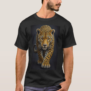 Camiseta Majestuoso Leopardo – Micro Mosaico 3D