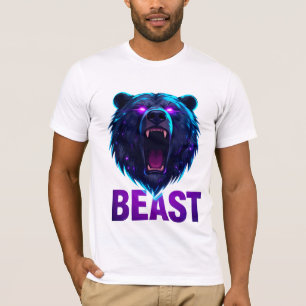Camiseta Majestuoso Oso Negro 'BEAST' - Estética Audaz