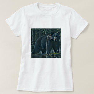 Camiseta Majestuoso Oso Negro Del Bosque Del Norte