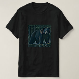 Camiseta Majestuoso Oso Negro Del Bosque Del Norte