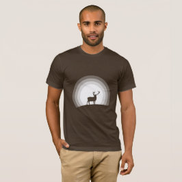 Camiseta Majestuoso Perfil de Ciervo Bajo la Luz Lunar