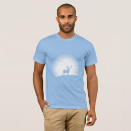 Camiseta Majestuoso Perfil de Ciervo Bajo la Luz Lunar