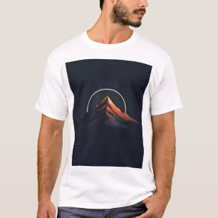 Camiseta Majestuoso pico de montaña contra el cielo estrell