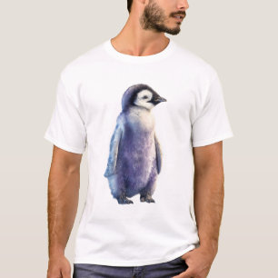 Camiseta Majestuoso pollito de pingüino emperador azul hiel