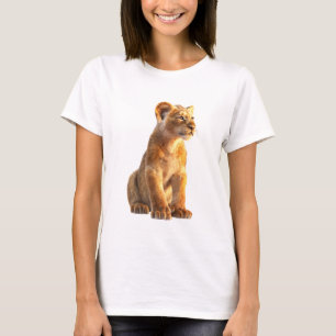 Camiseta Majestuoso retrato de joven león dorado cachorro m