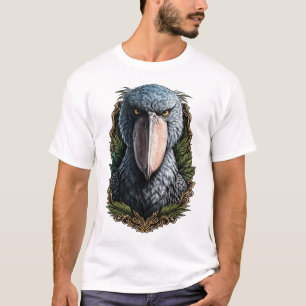 Camiseta Majestuoso retrato vintage de cigüeña picozapato