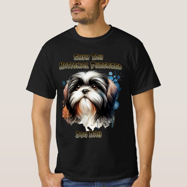 Camiseta Majestuoso Shih Tzu: El Purebred Nacional (Anverso)