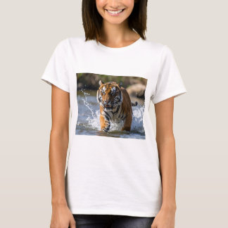 Camiseta Majestuoso Tigre Corriendo a Través del A