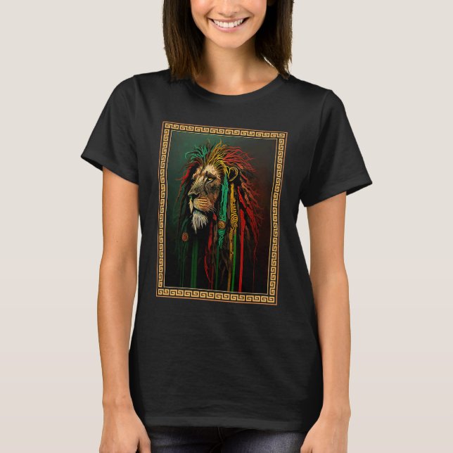 Camiseta Majestuosos colores de León Africano (Anverso)