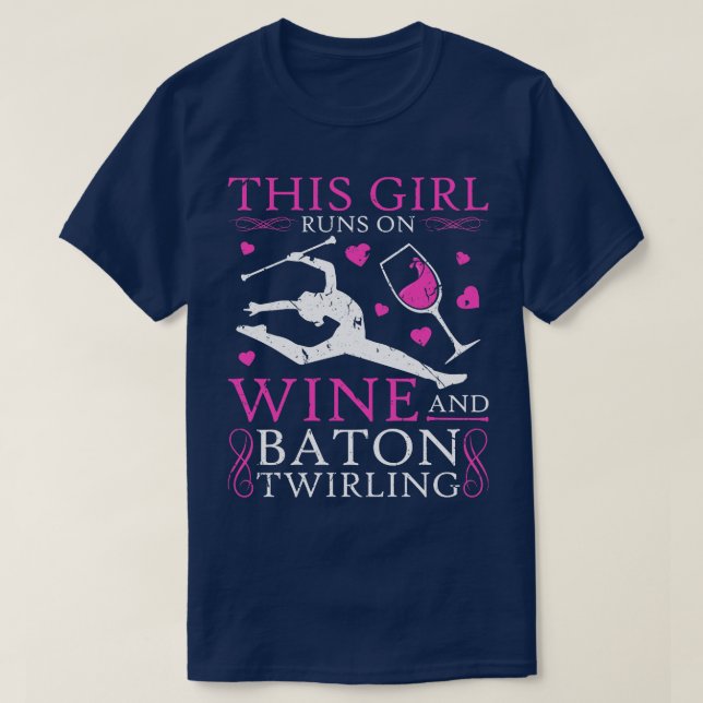 Camiseta Majorette Baton Womens Baton Twirler (Diseño del anverso)