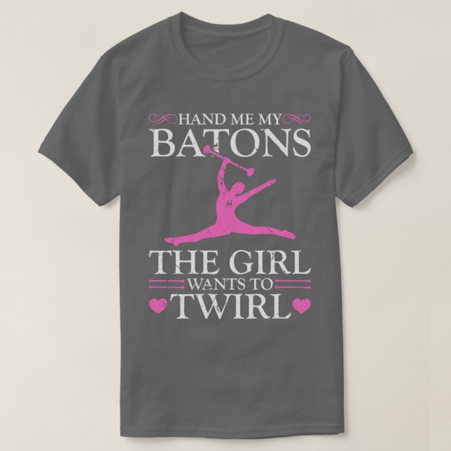 Camiseta Majorette Dance Baton Chica Twirl (Diseño del anverso)