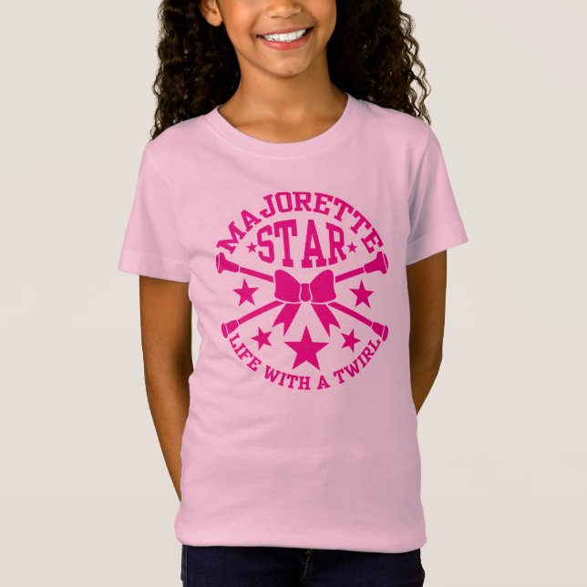Camiseta Majorettes, Estrella de la Majorette, Batitos Cruz (Anverso)