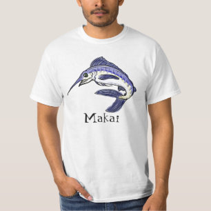 Camiseta Makai hacia el océano de los peces hawaianos