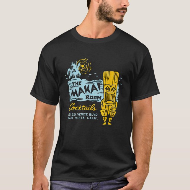 Camiseta Makai Room Los Angeles CA Vintage Tiki Bar Fun (Anverso)