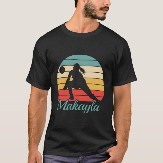 Camiseta Makayla Nombre Voleibol Personalizado (Anverso)